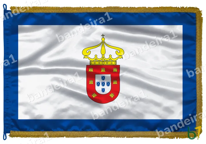 Bandeira da Restauração em cetim com franja dourada