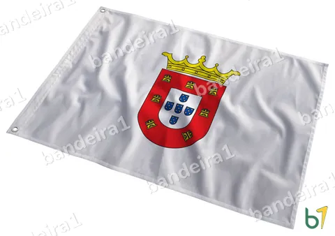 Bandeira de D. João III tremulando, em poliéster com ilhoses