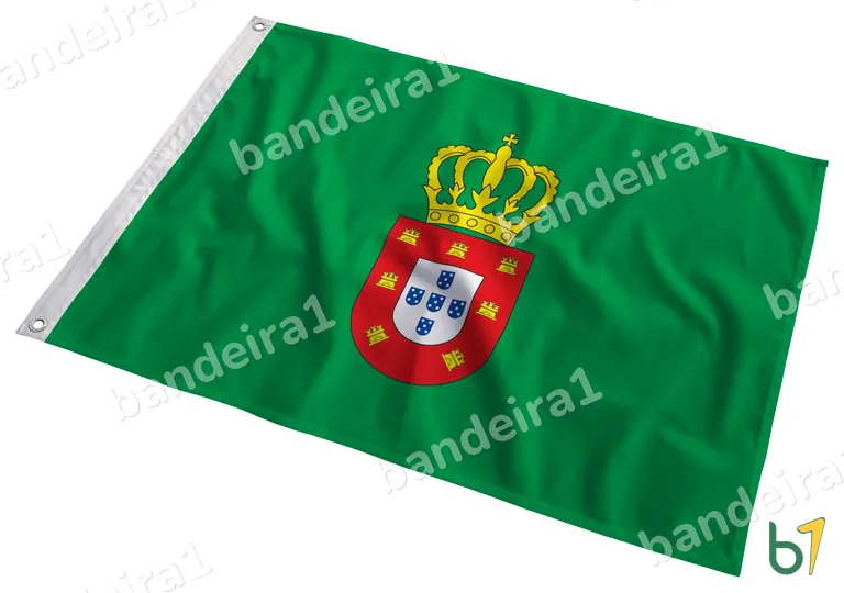 Bandeira de D. Pedro II (de Portugal) ao vento
