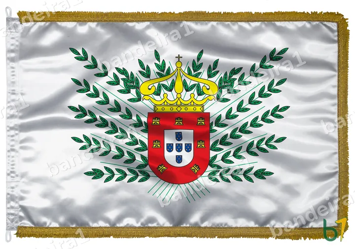 Bandeira do Domínio Espanhol em cetim com franja dourada