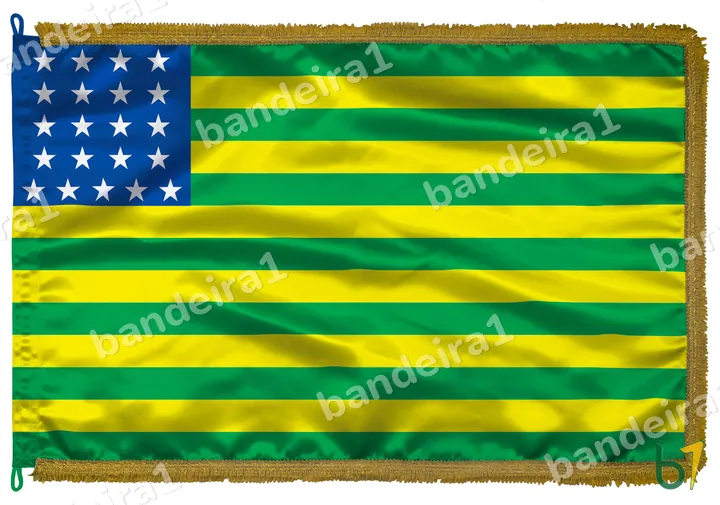 Bandeira Provisória da República em cetim com franja dourada
