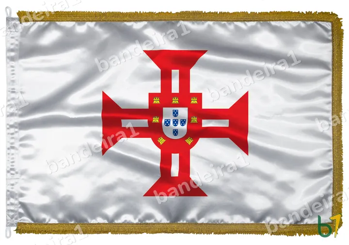 Bandeira Real de D. Manuel I em cetim com franja dourada